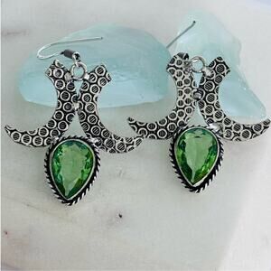 925 Sterling Peridot Dangle Earrings